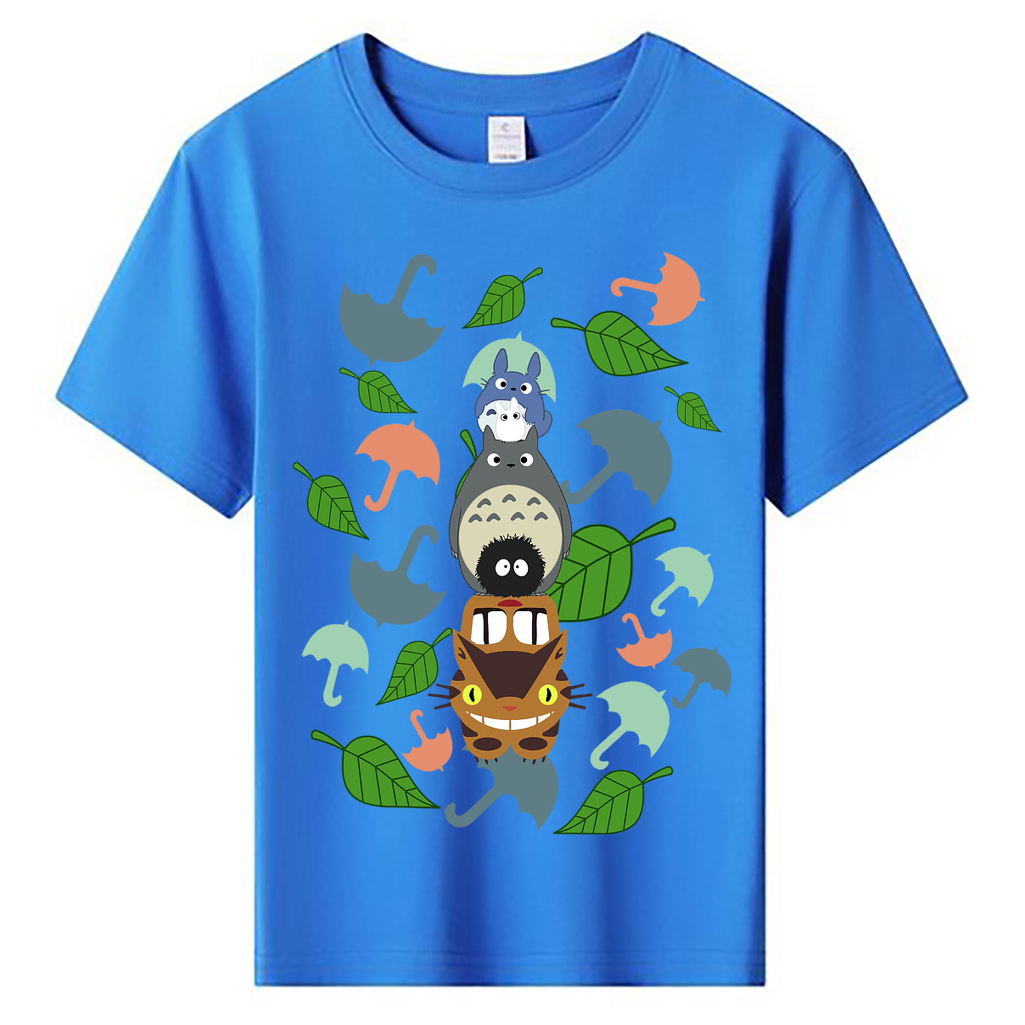 （画像用） となりのトトロ 草壁メイ 草壁サツキ My Neighbor Totoro Satsuki Kusakabe Mei Kusakabe 綿100％キッズTシャツ（フロントプリント）